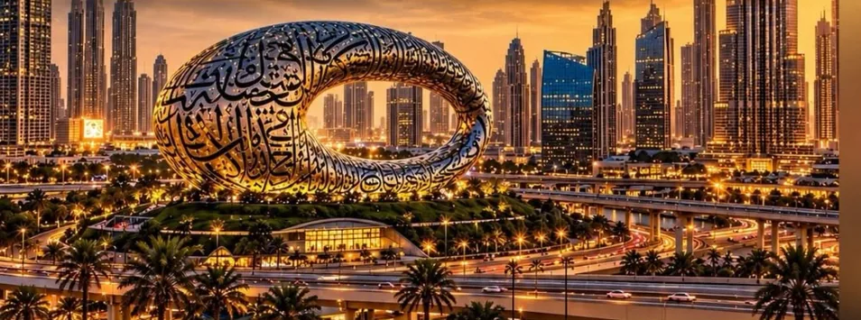 Museum of the Future in Dubai am Abend