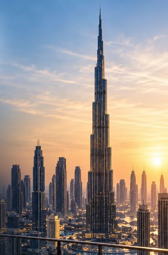 Burj Khalifa bei Sonnenuntergang